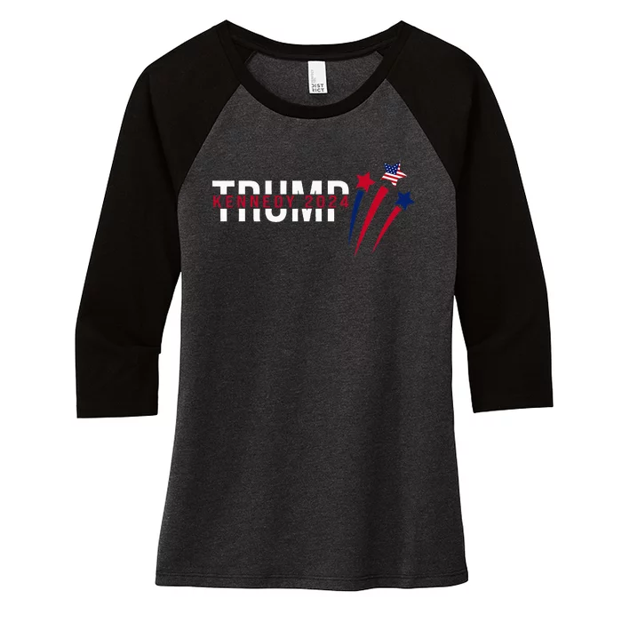 Donald Trump Rfk Jr 2024 Trump Kennedy Debate Women's Tri-Blend 3/4-Sleeve Raglan Shirt