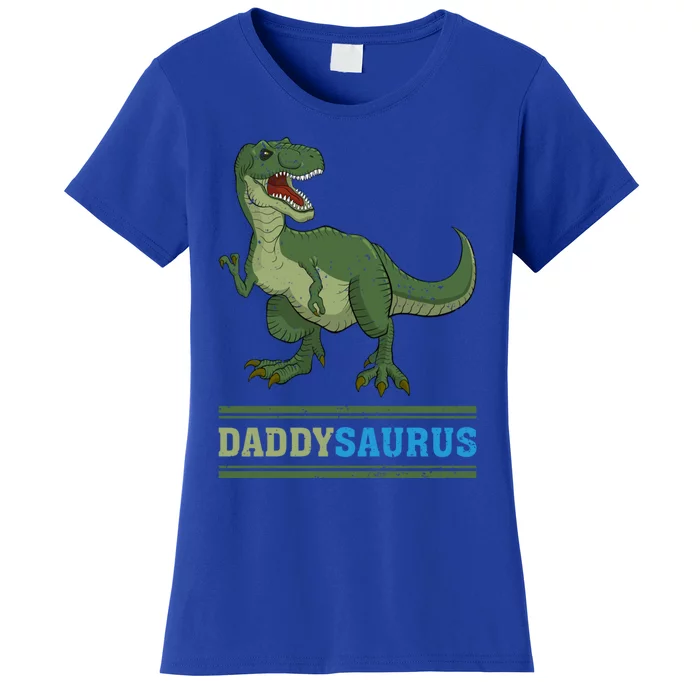 Daddysaurus T Rex Dinosaur Dad FatherS Day Gift Women's T-Shirt