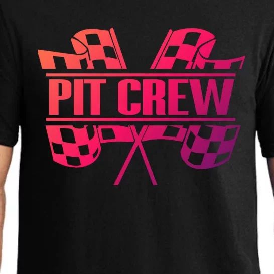 Dirt Track Racing Pit Crew Race Car Team Checker Flag Meaningful Gift Pajama Set