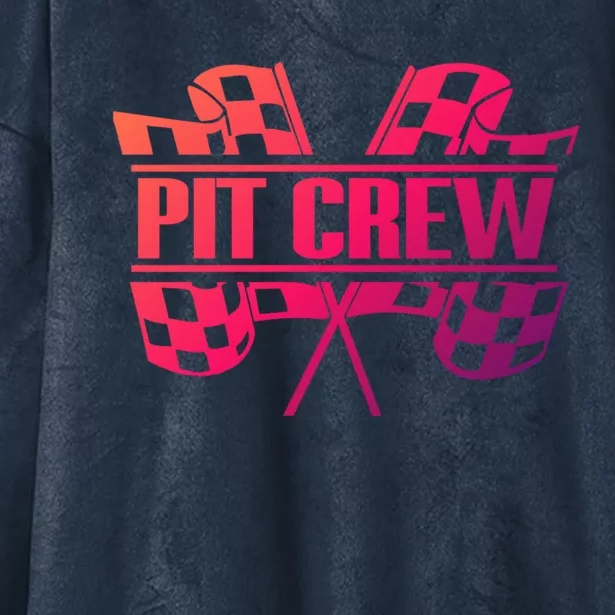 Dirt Track Racing Pit Crew Race Car Team Checker Flag Meaningful Gift Hooded Wearable Blanket