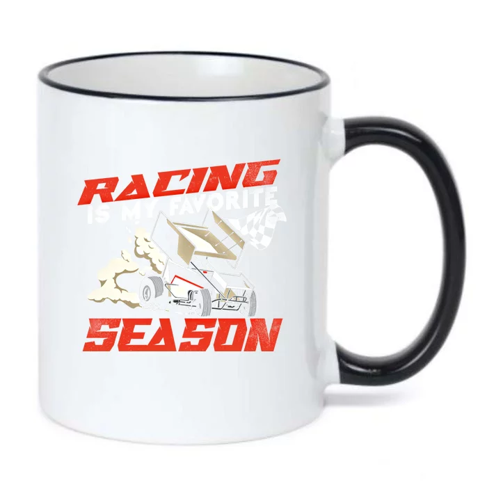 Dirt Track Racing Race Sprint Car Vintage Gift Black Color Changing Mug