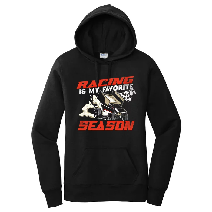 Dirt Track Racing Race Sprint Car Vintage Gift Women's Pullover Hoodie