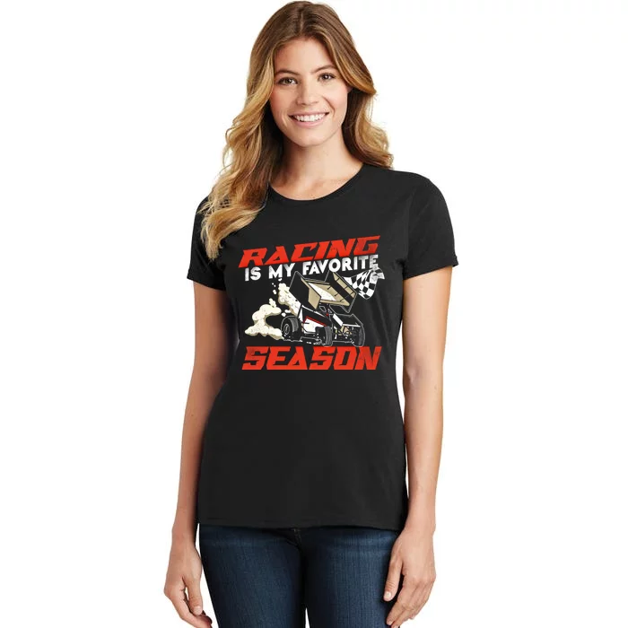 Dirt Track Racing Race Sprint Car Vintage Gift Women's T-Shirt