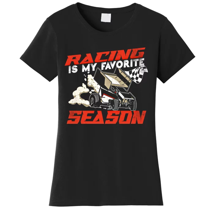 Dirt Track Racing Race Sprint Car Vintage Gift Women's T-Shirt