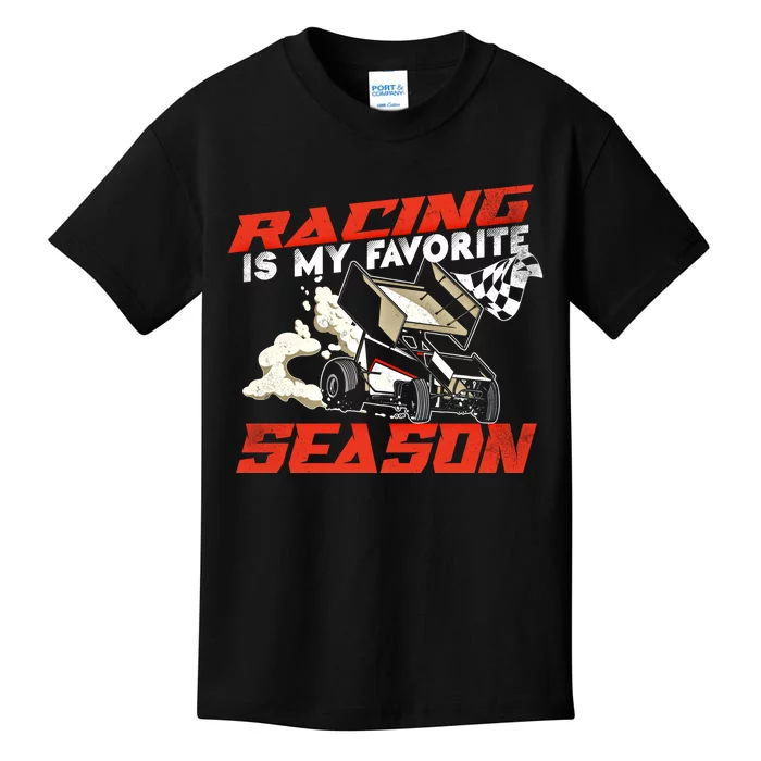 Dirt Track Racing Race Sprint Car Vintage Gift Kids T-Shirt