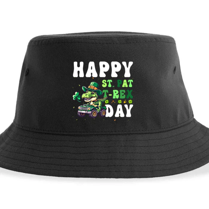 Dinosaur T Rex Monster Truck St Patricks Day St Patrex Day Gift Sustainable Bucket Hat