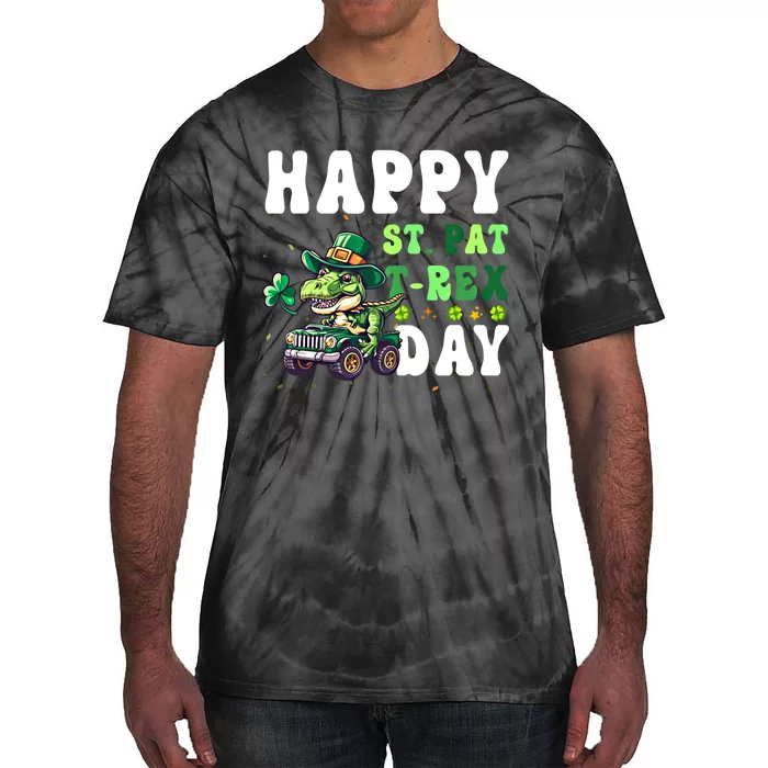 Dinosaur T Rex Monster Truck St Patricks Day St Patrex Day Gift Tie-Dye T-Shirt