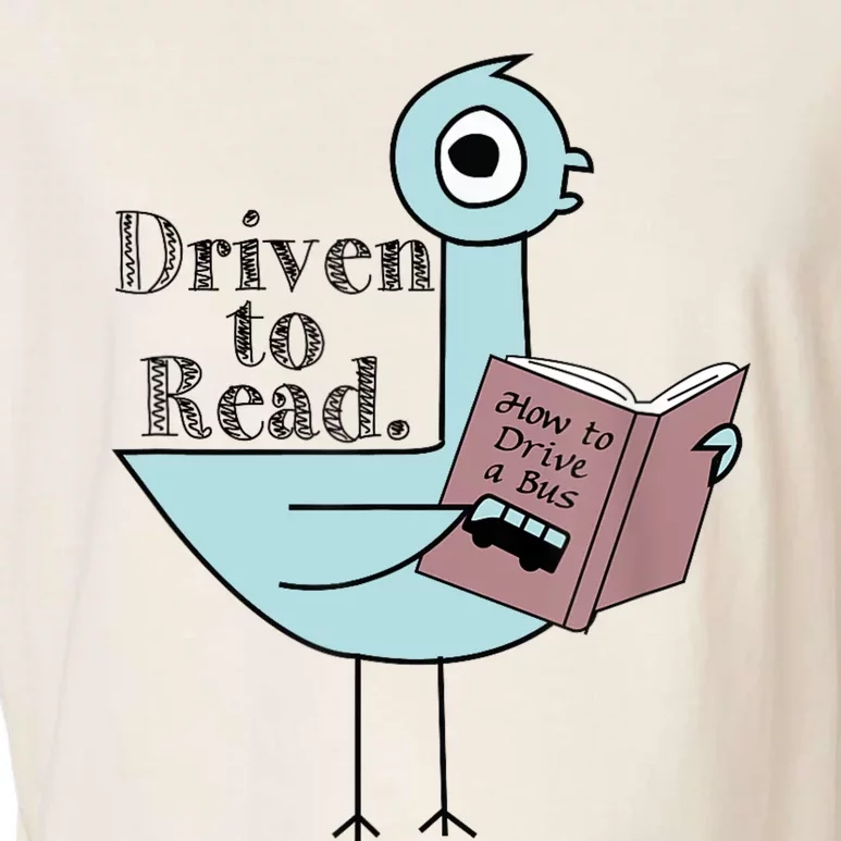 Driven To Read Pigeon Library Reading Books Readers Garment-Dyed Women's Muscle Tee