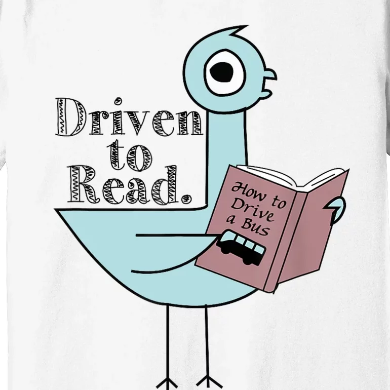 Driven To Read Pigeon Library Reading Books Readers Premium T-Shirt