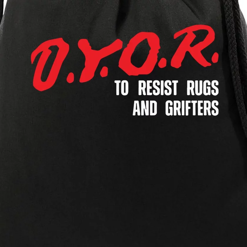 Dyor To Resist Rugs And Grifters Drawstring Bag