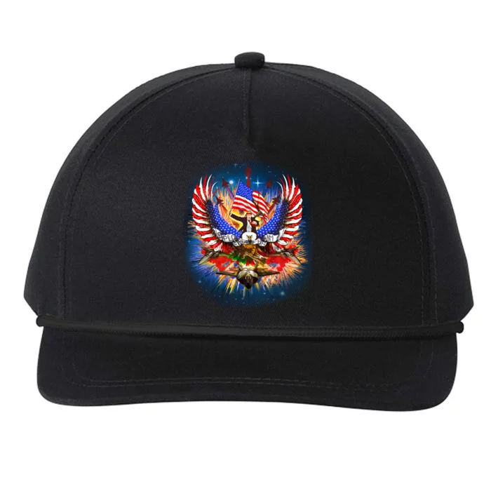 Donald Trump Riding Eagle Next Us President 2024 Epic Battle Cute Gift Snapback Five-Panel Rope Hat