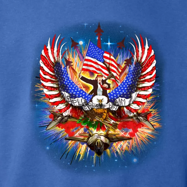 Donald Trump Riding Eagle Next Us President 2024 Epic Battle Cute Gift Toddler Hoodie