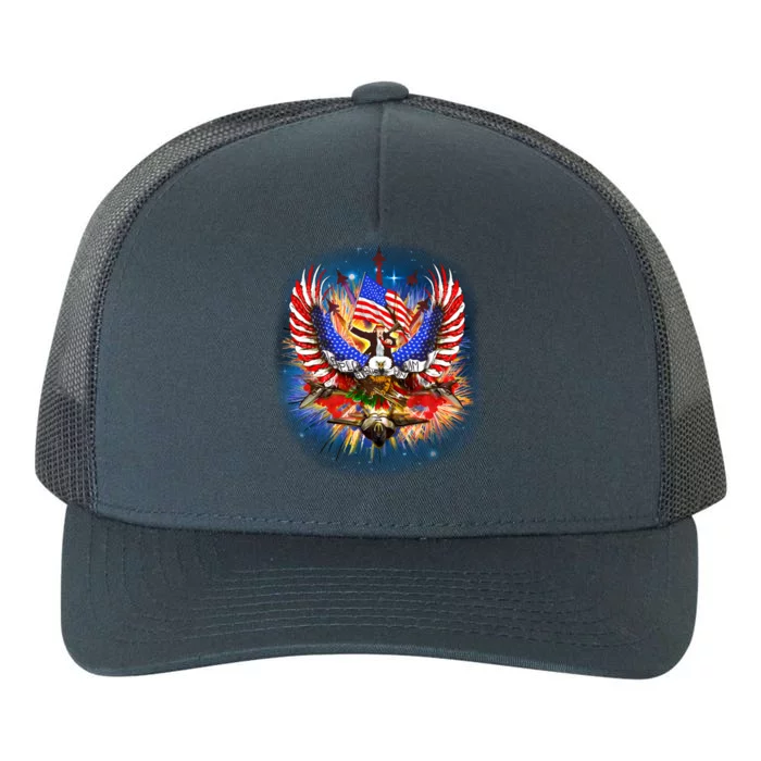 Donald Trump Riding Eagle Next Us President 2024 Epic Battle Cute Gift Yupoong Adult 5-Panel Trucker Hat