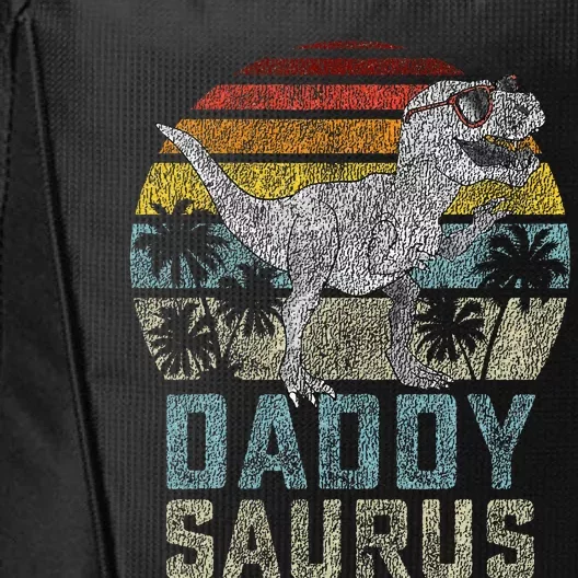 Daddysaurus T Rex Dinosaur Daddy Saurus Family Matching City Backpack