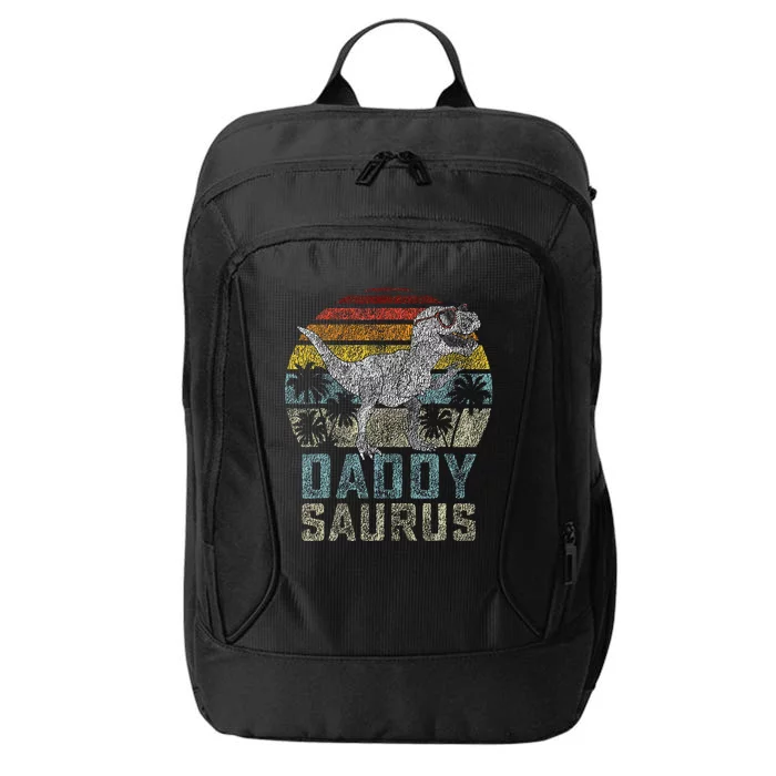 Daddysaurus T Rex Dinosaur Daddy Saurus Family Matching City Backpack