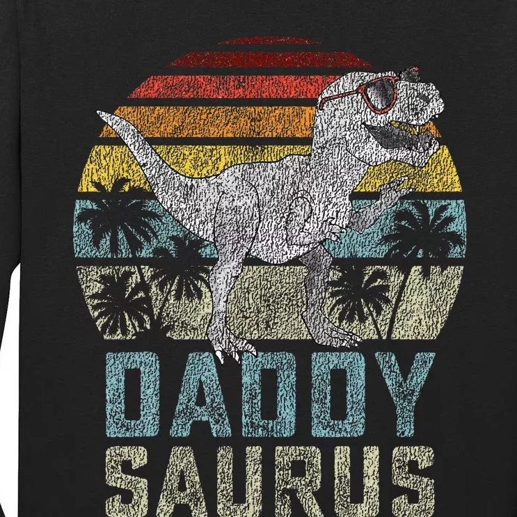 Daddysaurus T Rex Dinosaur Daddy Saurus Family Matching Tall Long Sleeve T-Shirt