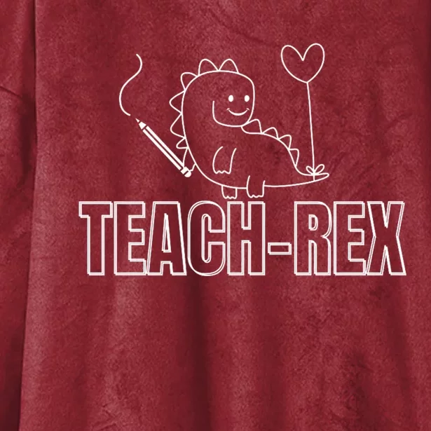 Dinosaur Teach Rex Educators Hooded Wearable Blanket