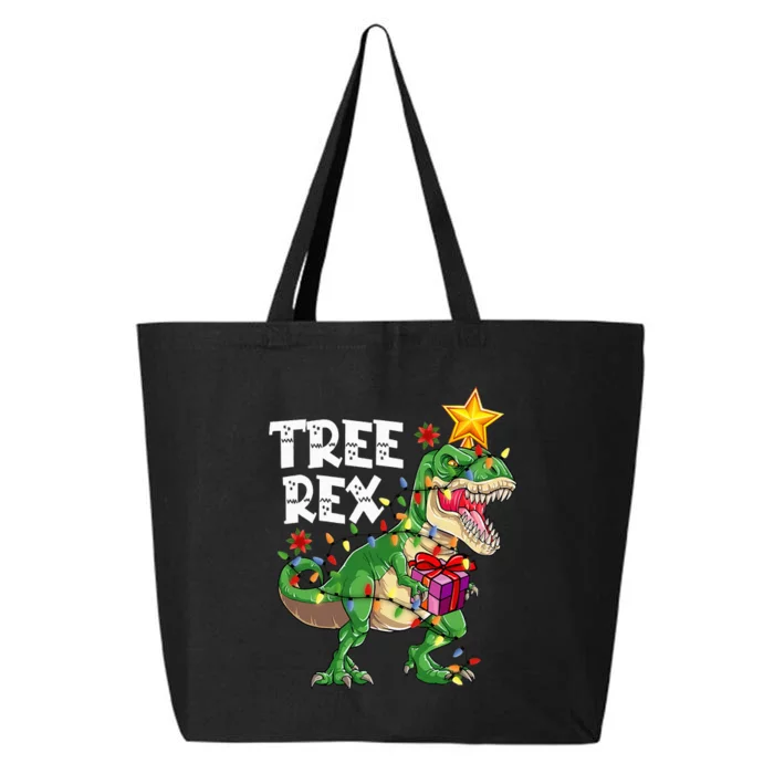 Dino Tree Rex Xmas Pajamas Hilarious Christmas Presents 25L Jumbo Tote