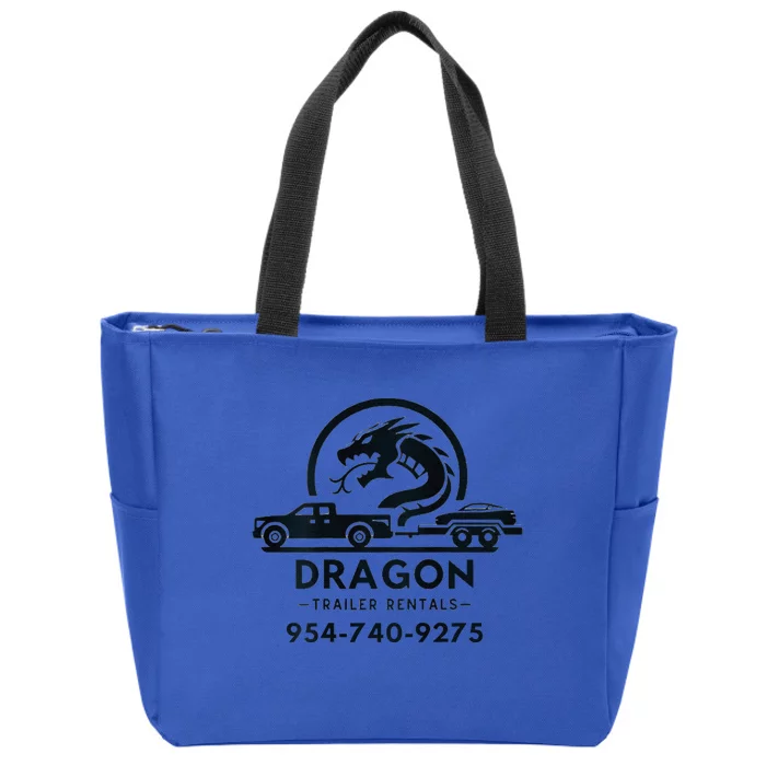 Dragon Trailer Rentals Logo Zip Tote Bag