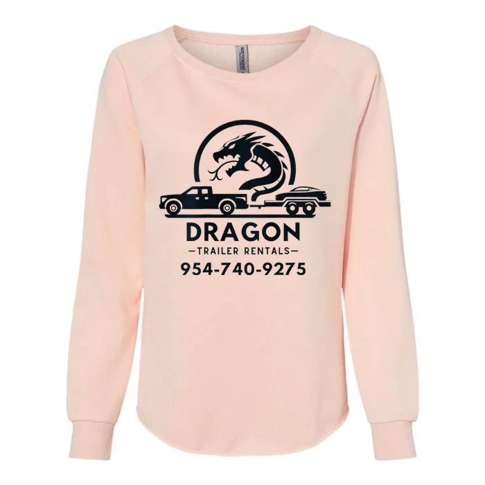 Dragon Trailer Rentals Logo Womens California Wash Sweatshirt