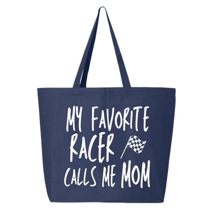 Dirt Track Racing Flag My Favorite Racer Calls Me Mom Race Gift 25L Jumbo Tote