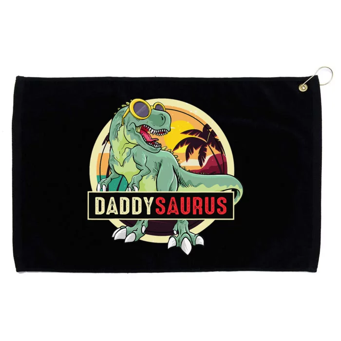 Daddysaurus T Rex Dinosaur Daddy Saurus Grommeted Golf Towel