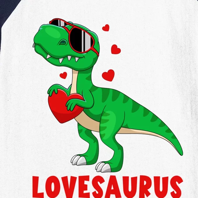 Dinosaur T Rex Valentines Day Valentine Lovesaurus Gift Baseball Sleeve Shirt