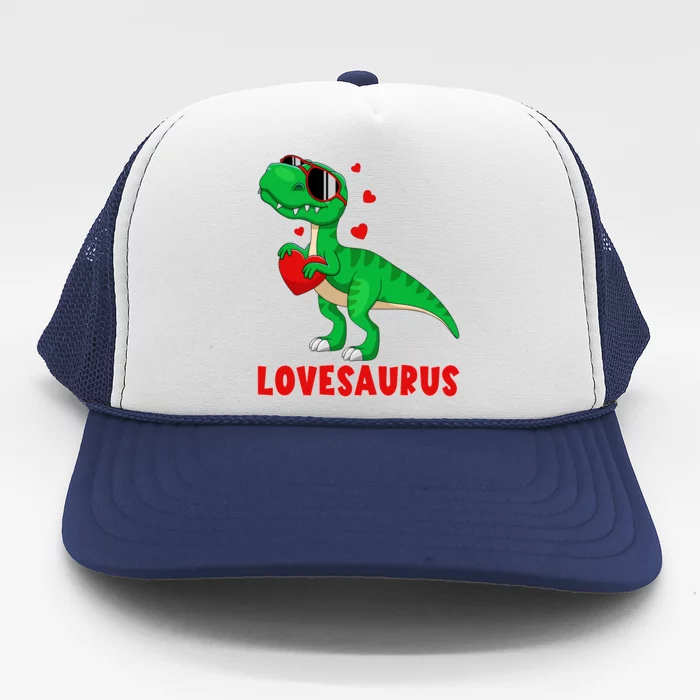 Dinosaur T Rex Valentines Day Valentine Lovesaurus Gift Trucker Hat