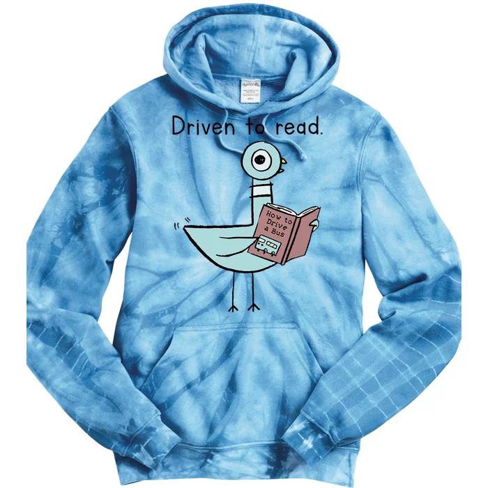 Driven To Read Pigeon Library Reading Books Reader Tie Dye Hoodie