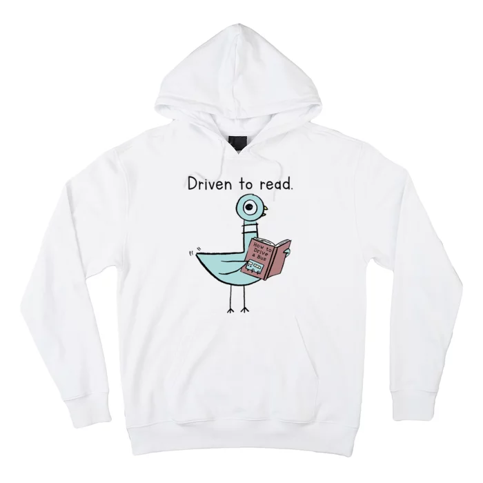 Driven To Read Pigeon Library Reading Books Reader Hoodie