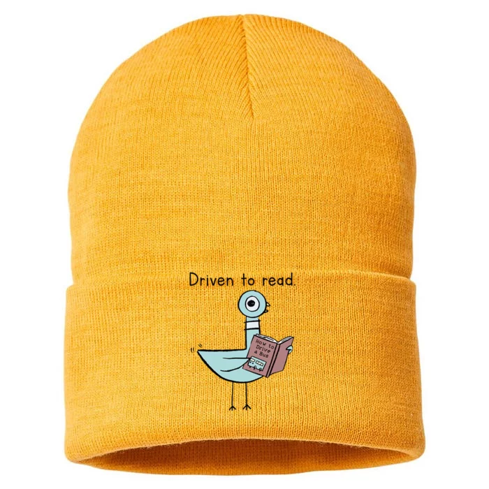 Driven To Read Pigeon Library Reading Books Reader Sustainable Knit Beanie