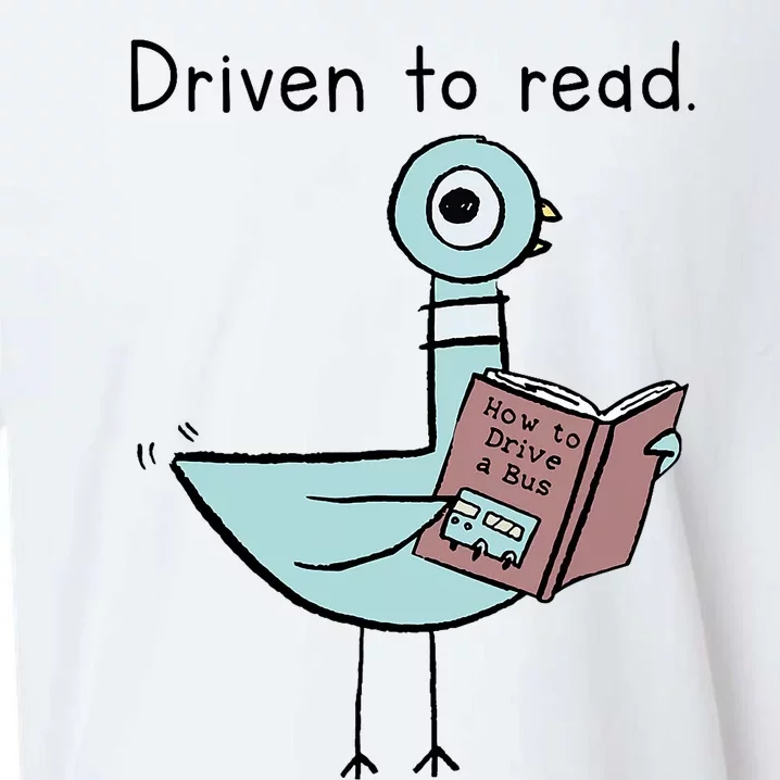 Driven To Read Pigeon Library Reading Books Reader Sueded Cloud Jersey T-Shirt