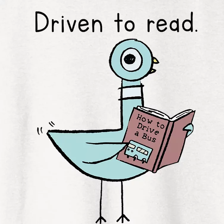 Driven To Read Pigeon Library Reading Books Reader Women's Crop Top Tee