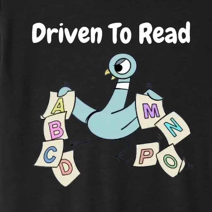 Driven To Read Pigeon Library Reading Books Reader ChromaSoft Performance T-Shirt