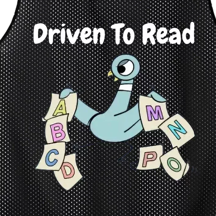 Driven To Read Pigeon Library Reading Books Reader Mesh Reversible Basketball Jersey Tank