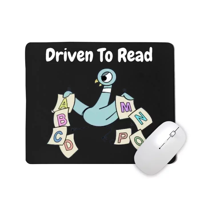 Driven To Read Pigeon Library Reading Books Reader Mousepad