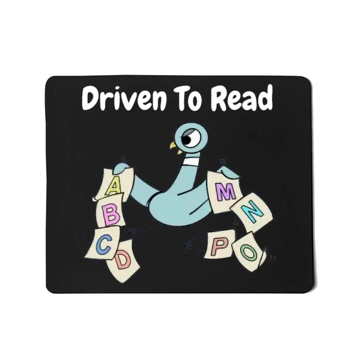 Driven To Read Pigeon Library Reading Books Reader Mousepad