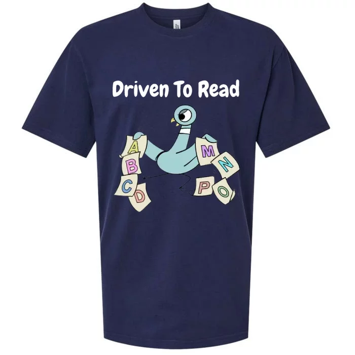 Driven To Read Pigeon Library Reading Books Reader Sueded Cloud Jersey T-Shirt