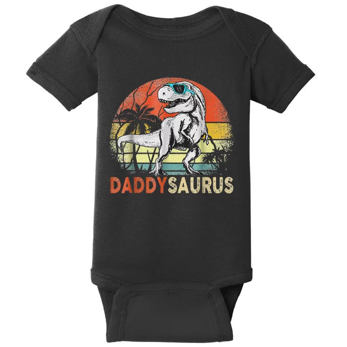 Daddysaurus T Rex Dinosaur Daddy Saurus Family Matching Baby Bodysuit