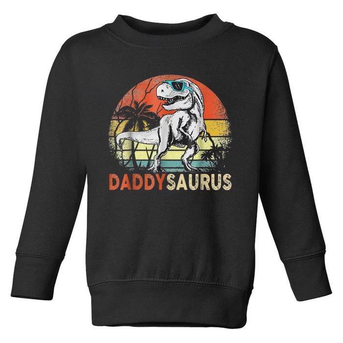 Daddysaurus T Rex Dinosaur Daddy Saurus Family Matching Toddler Sweatshirt