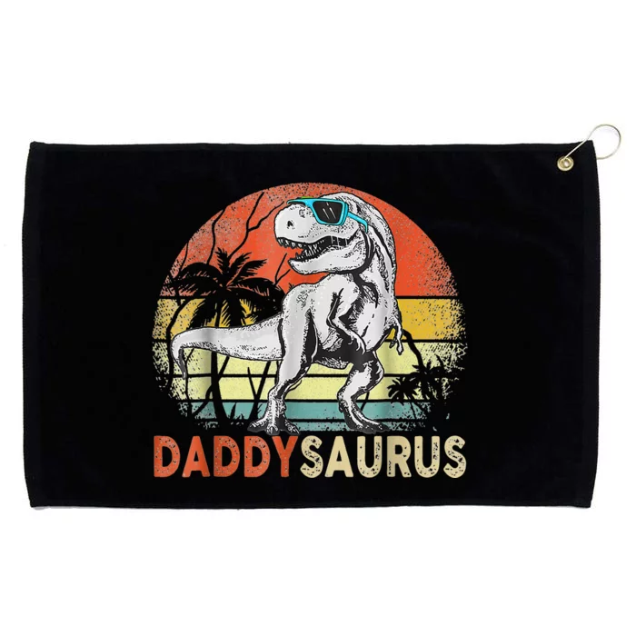 Daddysaurus T Rex Dinosaur Daddy Saurus Family Matching Grommeted Golf Towel