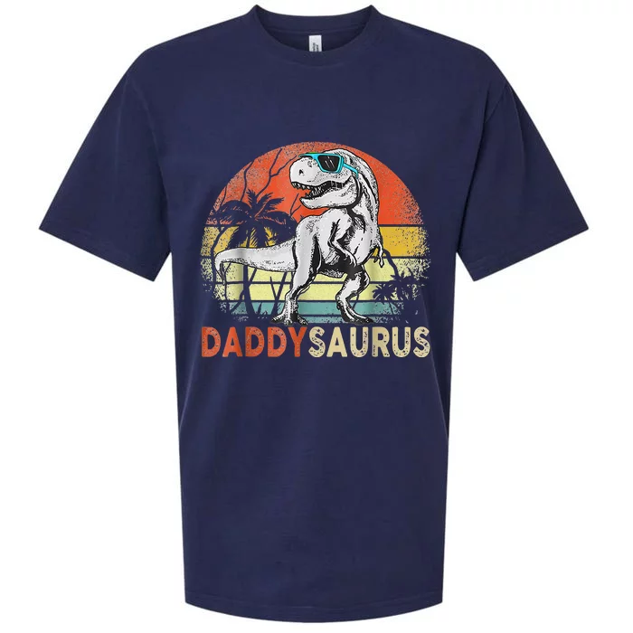 Daddysaurus T Rex Dinosaur Daddy Saurus Family Matching Sueded Cloud Jersey T-Shirt