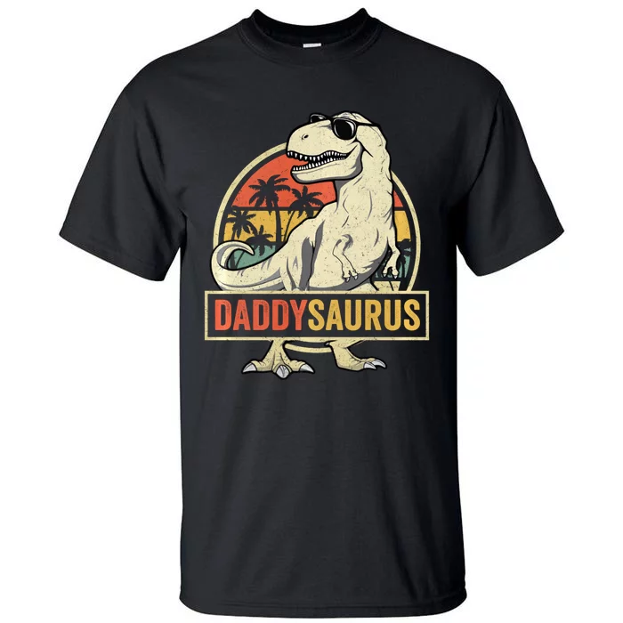 Daddysaurus T Rex Dinosaur Daddy Saurus Family Matching Hoodie Tall T-Shirt