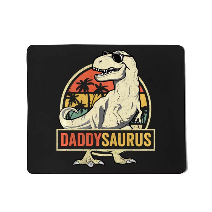 Daddysaurus T Rex Dinosaur Daddy Saurus Family Matching Hoodie Mousepad