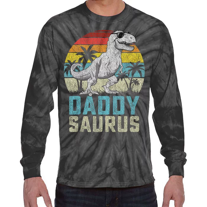 Daddysaurus T Rex Dinosaur Daddy Saurus FatherS Family Tank Top Tie-Dye Long Sleeve Shirt