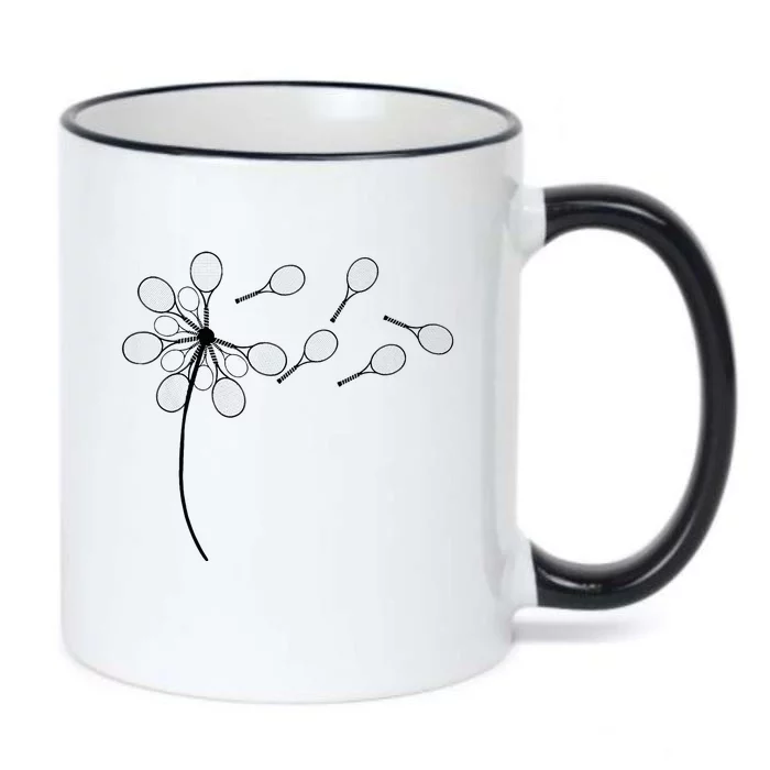 Dandelion Tennis Racket Black Color Changing Mug