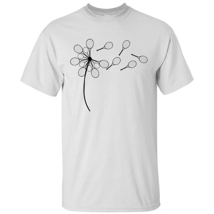 Dandelion Tennis Racket Tall T-Shirt