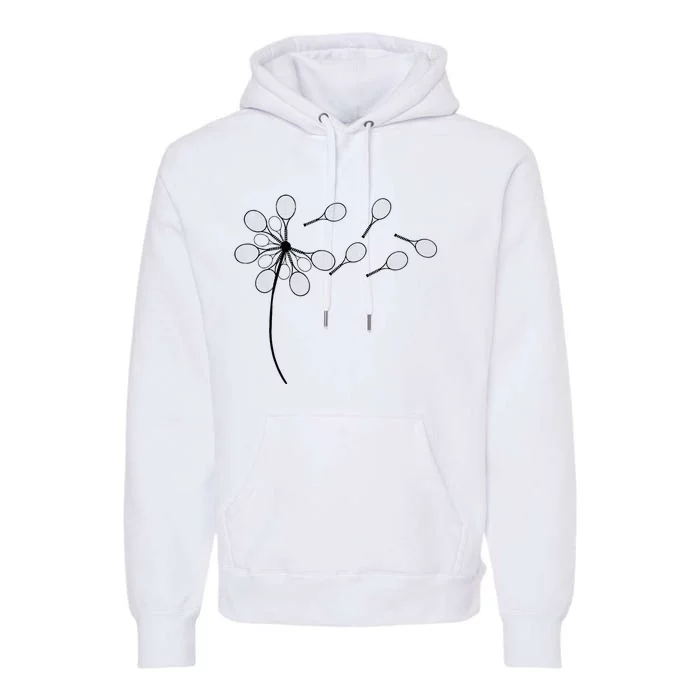 Dandelion Tennis Racket Premium Hoodie