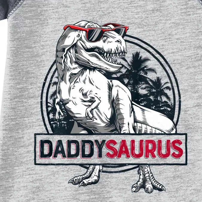 Daddysaurus T Rex Dinosaur Gift Daddy Saurus Family Matching Sweatshirt Infant Baby Jersey Bodysuit