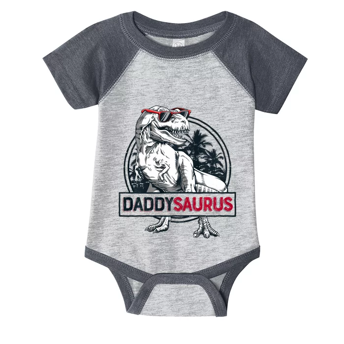 Daddysaurus T Rex Dinosaur Gift Daddy Saurus Family Matching Sweatshirt Infant Baby Jersey Bodysuit